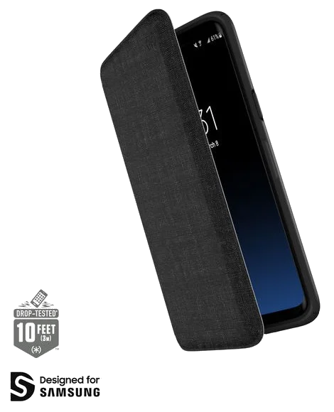 Samsung Galaxy S9+ Presidio Folio Leather Speck Black
