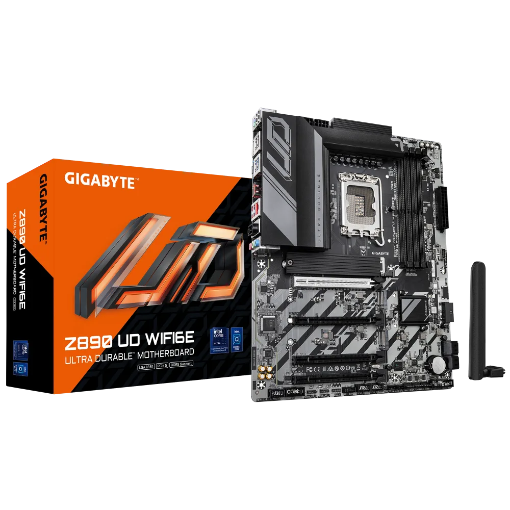 לוח לאינטל דור 15 Gigabyte Z890 UD WIFI6E 2.5GBE LAN ATX LGA1851