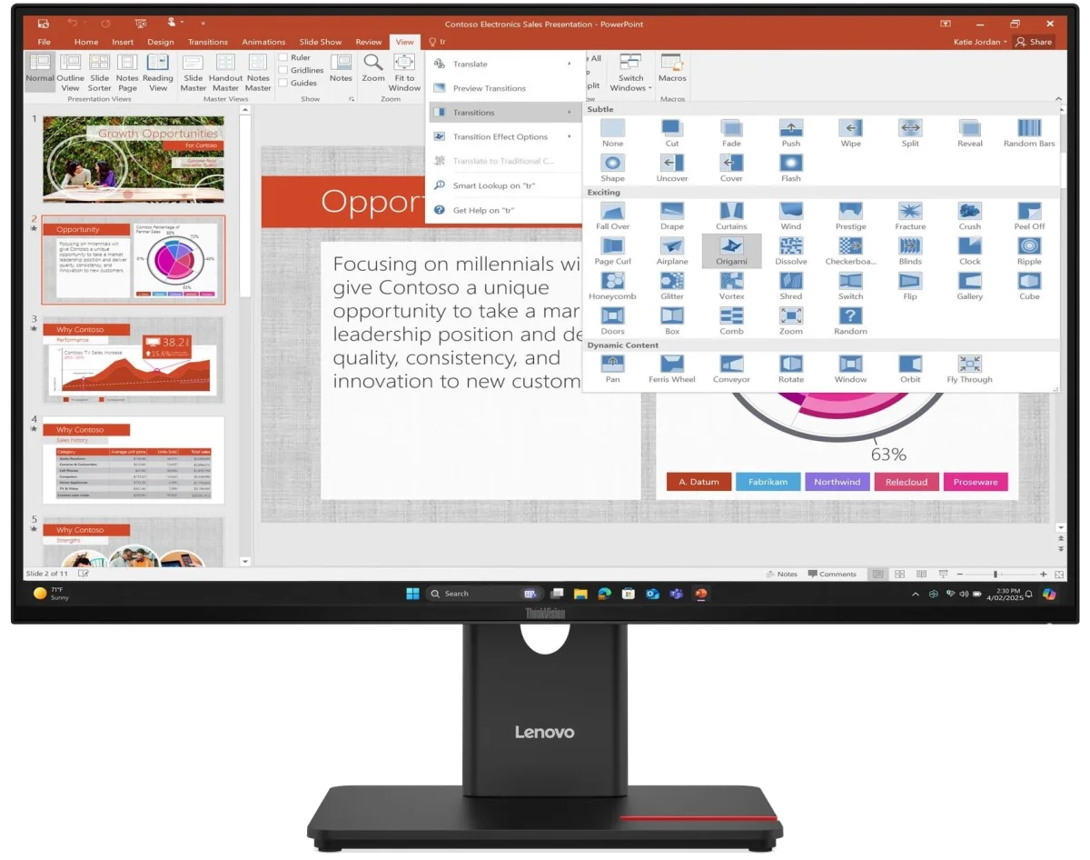 Lenovo 27" ThinkVision IPS E27-40 FHD