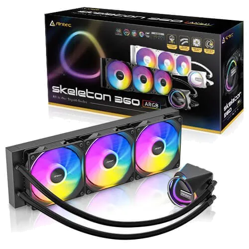 קירור נוזלי משולש Antec SKELETON 360 ARGB Black INTEL/AMD