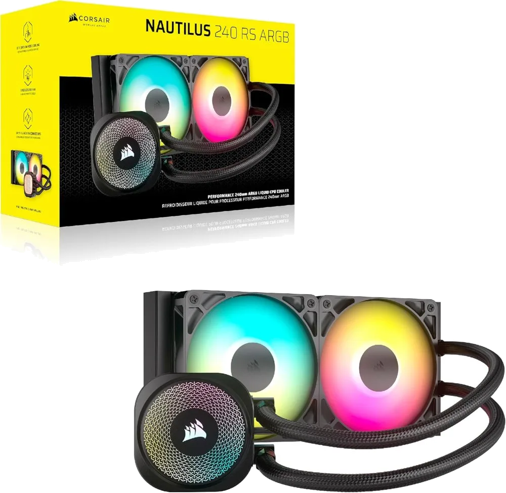קירור נוזלי Corsair iCUE NAUTILUS 240 RS RGB Black 240mm AIO