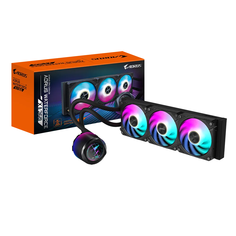קירור נוזלי משולש Gigabyte AORUS WATERFORCE II X 360 AIO ARGB