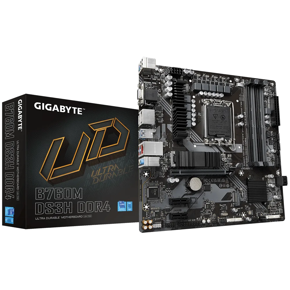 לוח Gigabyte B760M DS3H DDR4 LGA1700 MultiviewX4 Micro-Atx