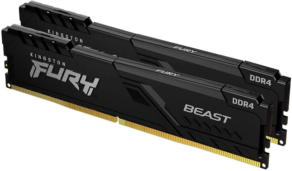 זכרון לנייח Kingston Fury Beast Black 32GB 2X16 6000MHZ DDR5 C36