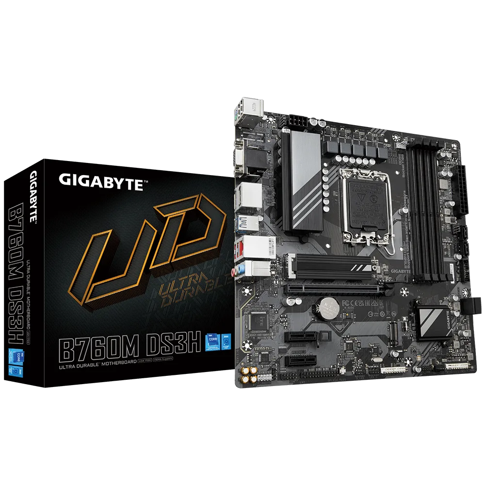 לוח Gigabyte B760M DS3H DDR5 LGA1700 MultiviewX4 Micro-Atx