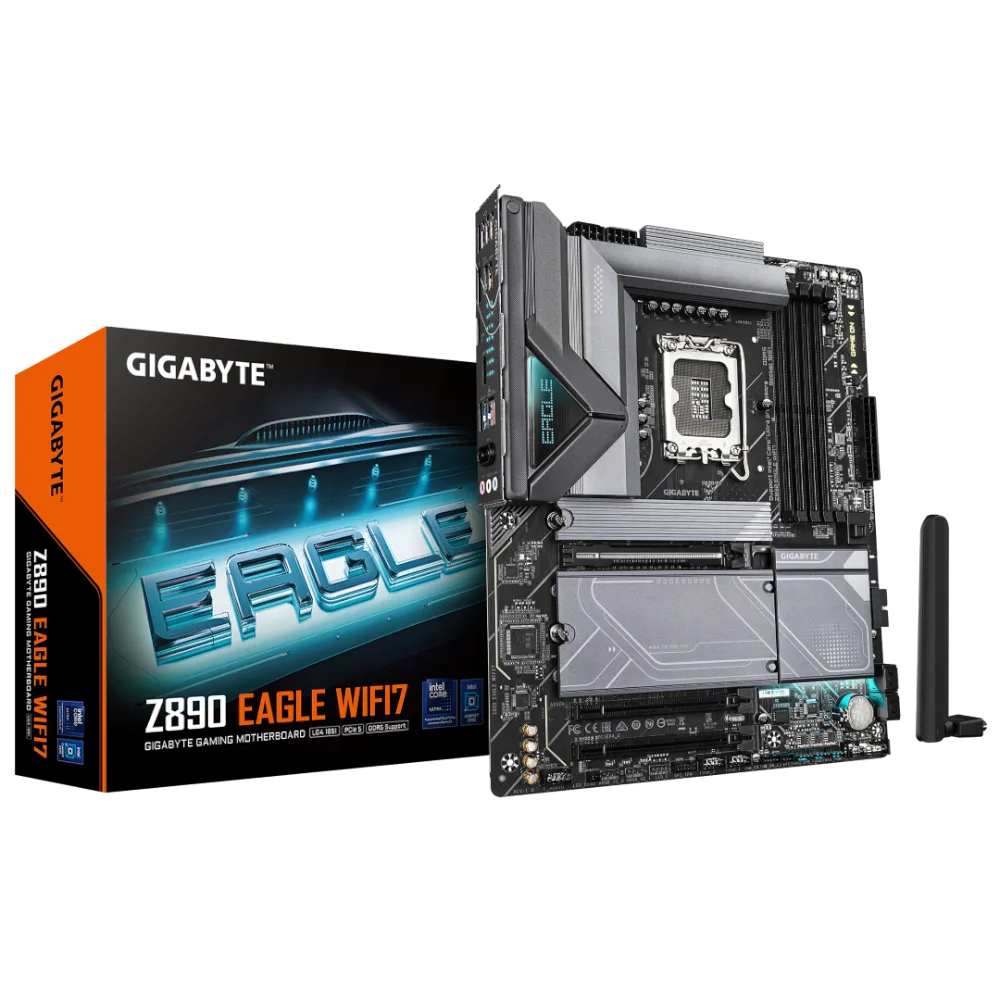 לוח לאינטל דור 15 Gigabyte Z890 EGALE WIFI7 BT 4XM.2 Slots ATX LG