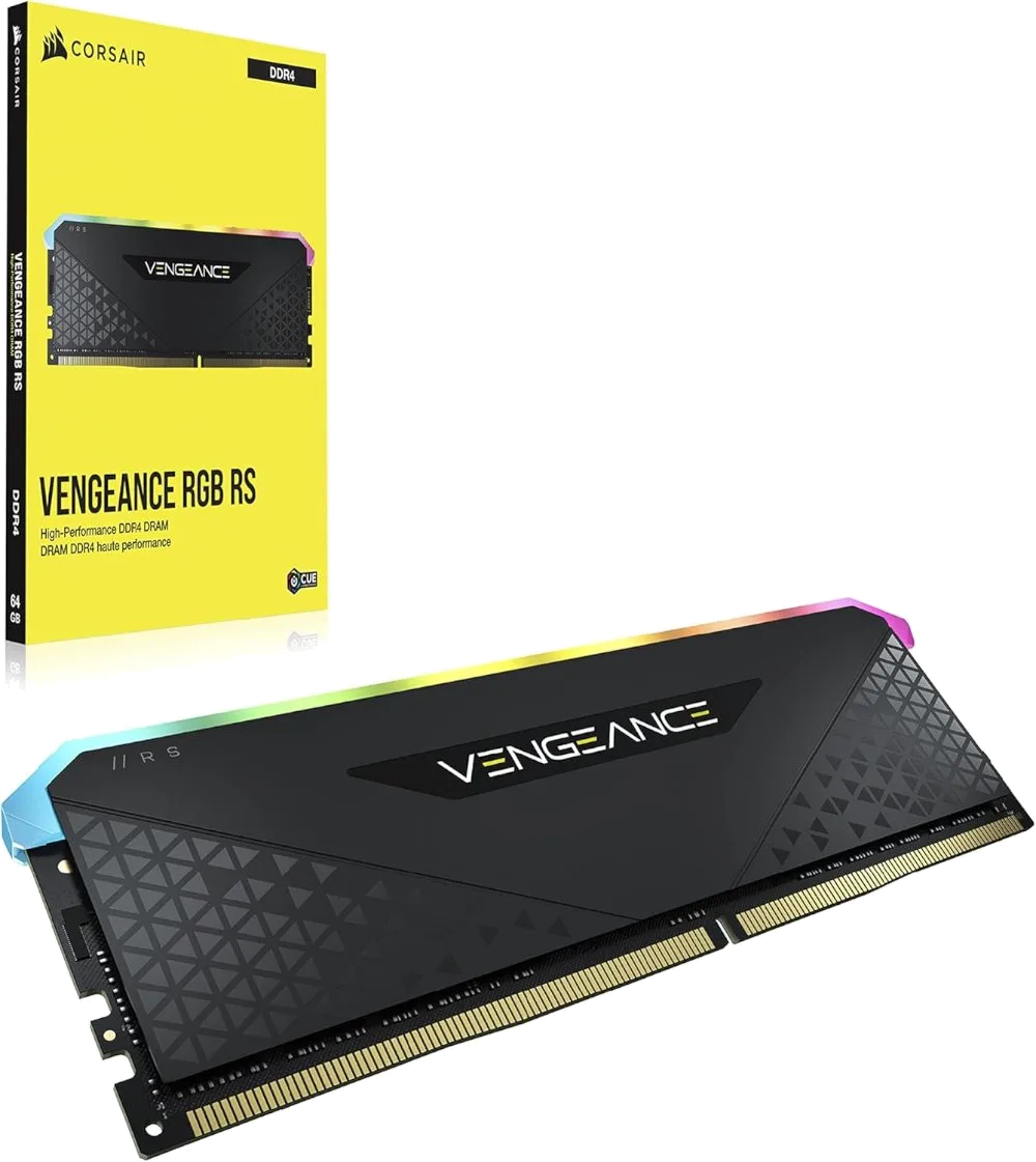 זכרון לנייח CORSAIR VENGEANCE RGB RS 16GB DDR4 3200MHZ CL 16