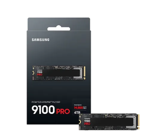 דיסק פנימי Samsung 9100 PRO 4TB Gen5 M.2 NVME 2.0 14800/13400 RW