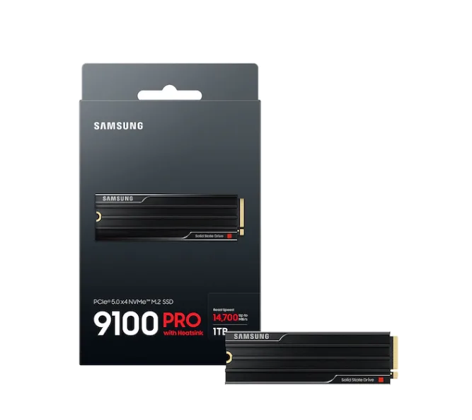 דיסק פנימי Samsung 9100 PRO W Heatsink 4TB Gen5 M.2 NVME 2.0