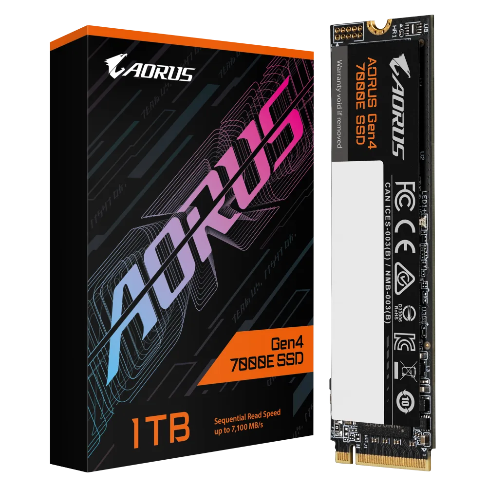 דיסק פנימי AORUS Gen4 7000E 1TB SSD NVME 2280