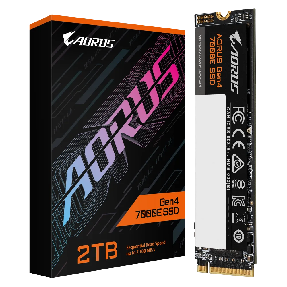 דיסק פנימי AORUS Gen4 7000E 2TB SSD NVME 2280