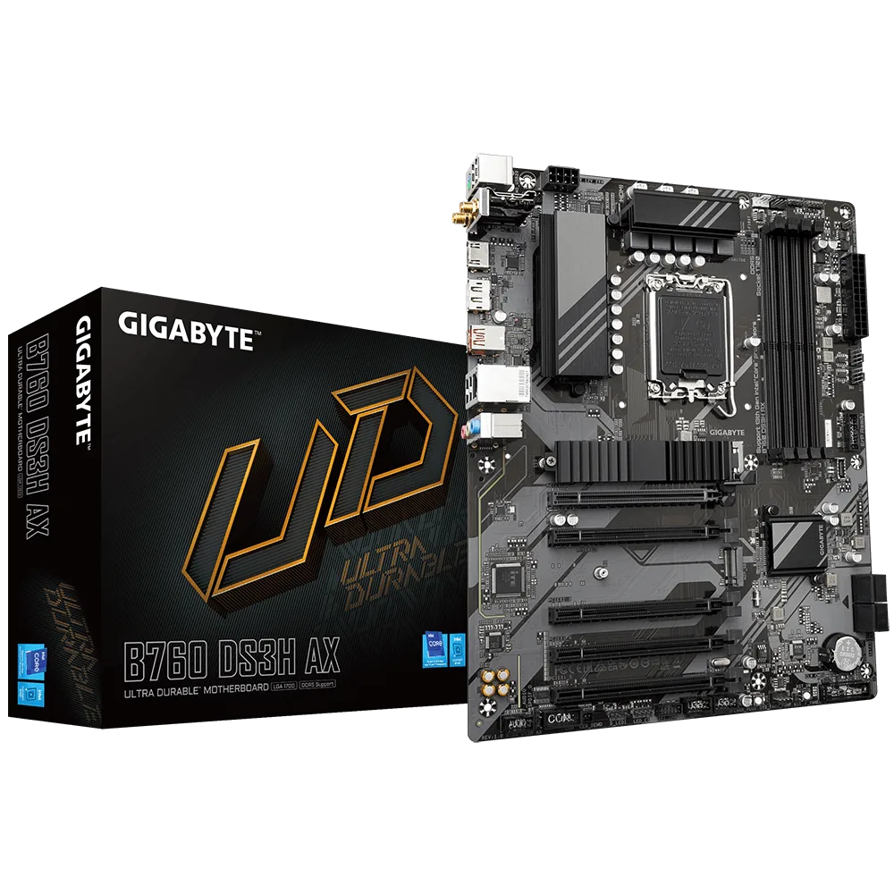 לוח אם אינטל Gigabyte B760 DS3H AX 1.1 DDR5 ATX DP HDMI WIFI6