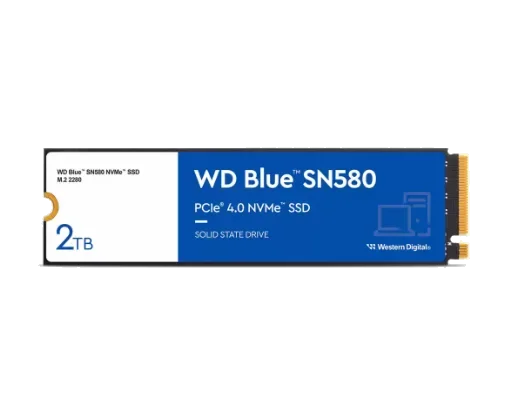 דיסק פנימי WD Blue SN580 2TB Nvme Gen4 2280 Up to 4150MB/s