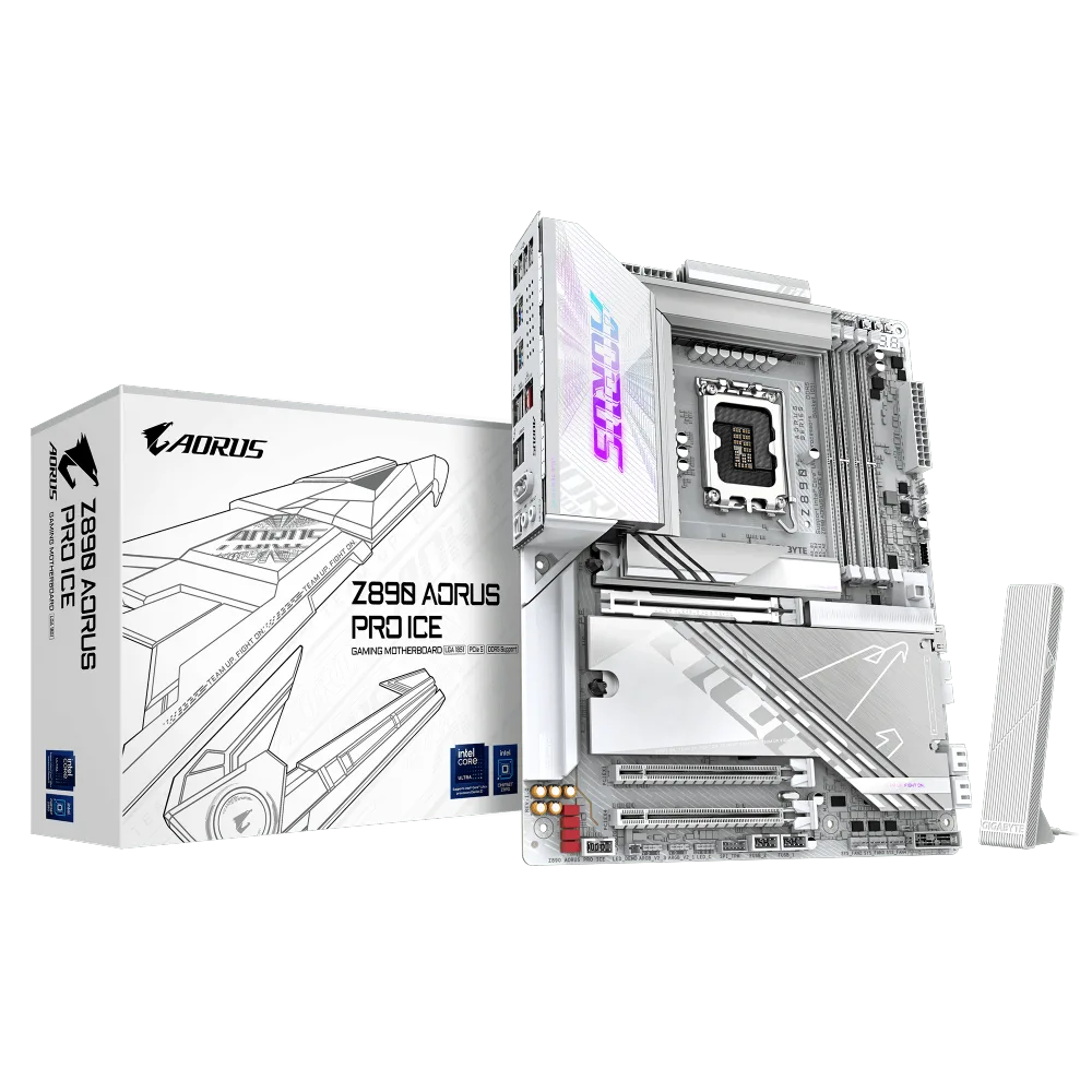 לוח לאינטל דור 15 Gigabyte Z890 AORUS PRO ICE 5GbE ATX LGA1851