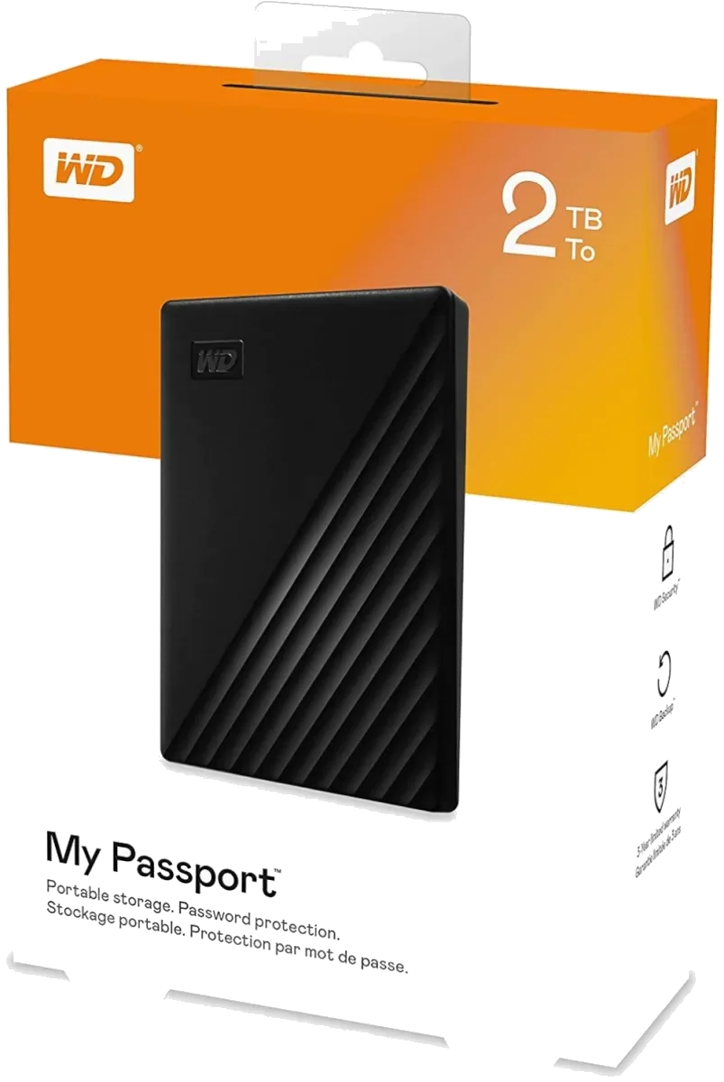דיסק חיצוני Western Digital My Passport 2TB 2.5 USB 3.2 GEN1