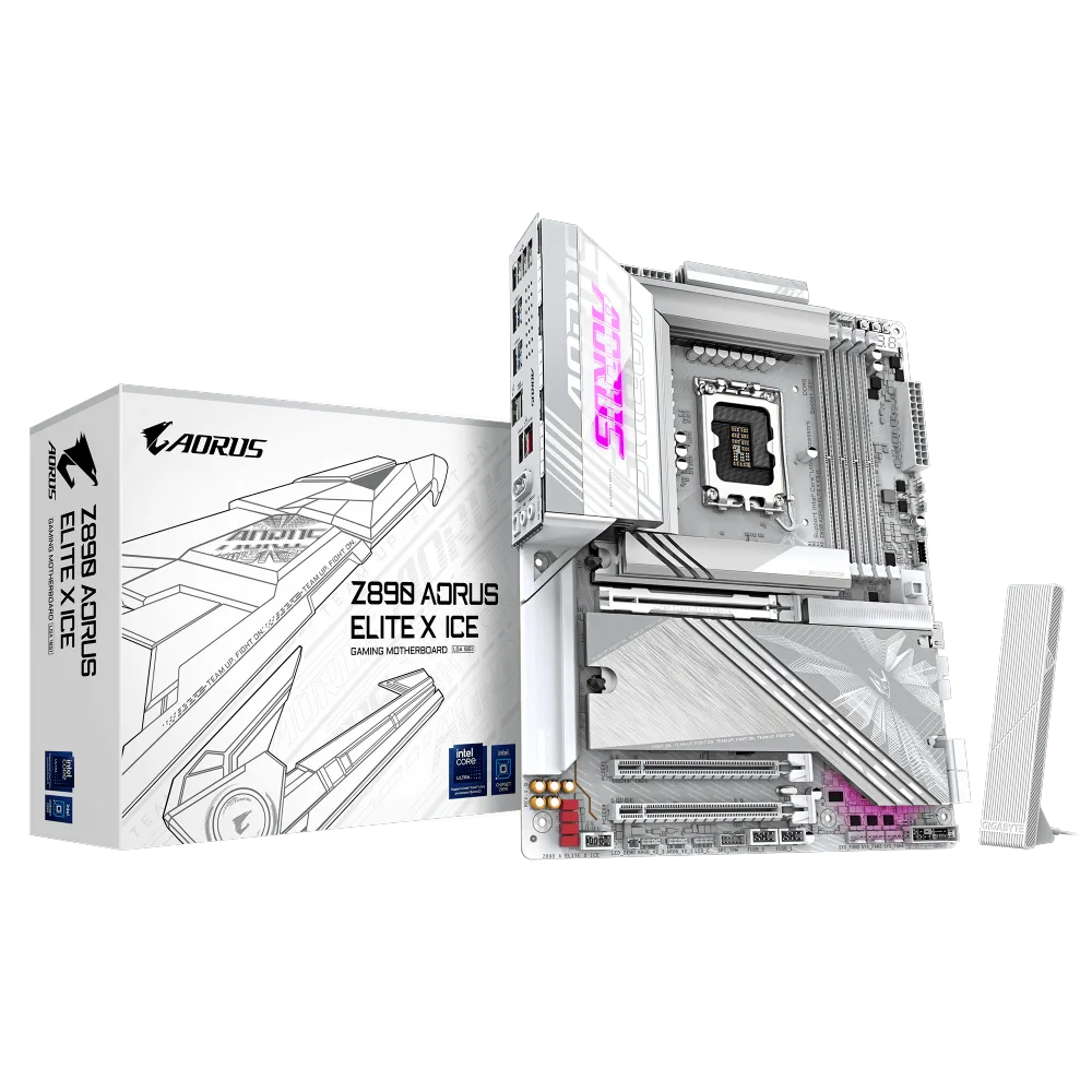 לוח לאינטל דור 15 Gigabyte Z890 AORUS ELITE X ICE ATX LGA1851