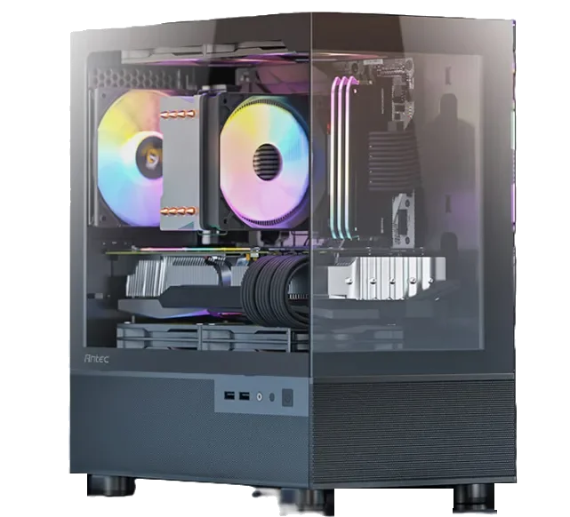 מארז שחור Antec CX200M RGB ELITE M-ATX 5X120mm RGB FANS