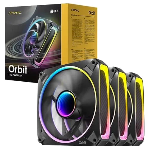 מאווררים למארז Antec Orbit 120 ARGB 3 Pack