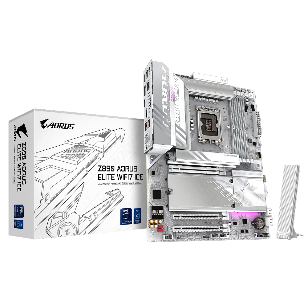 לוח לאינטל דור 15 Gigabyte Z890 AORUS ELITE WIFI7 ICE ATX LGA1851