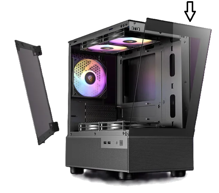 פנל קידמי למארז שחור ANTEC CX200M