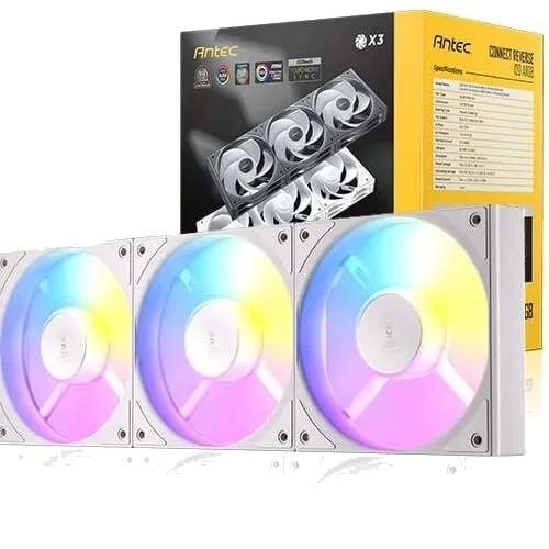 מאווררים למארז ANTEC Connect C120 Reverse ARGB WHITE 3PK