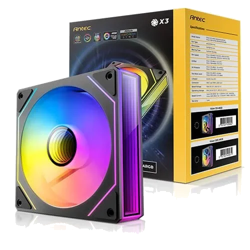 מאווררים למארז ANTEC Vision 120 Reverse ARGB FANS BLACK 3PK