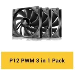 מאורר למארז Antec P12 PWM 120mm Hydraulic Bearing 4 Pin 3PACK BLK
