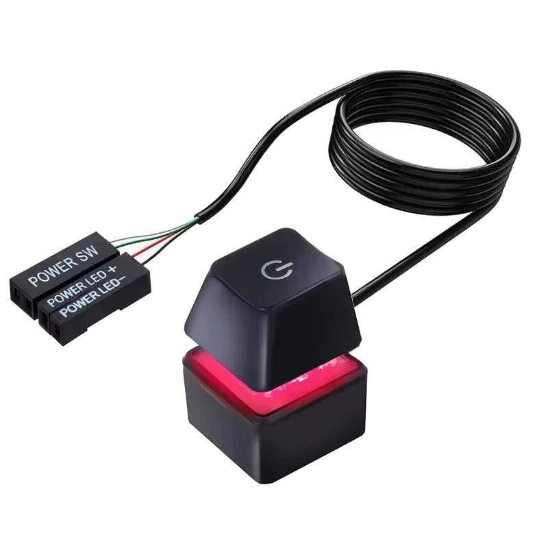 כפתור כיבוי והדלקה Pc Power Reset Button With RGB