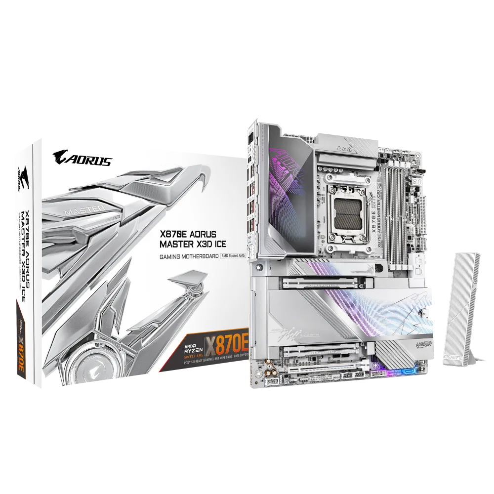 לוח אם GIGABYTE X870E AORUS MASTER X3D ICE WIFI7 ATX BT 10GBE