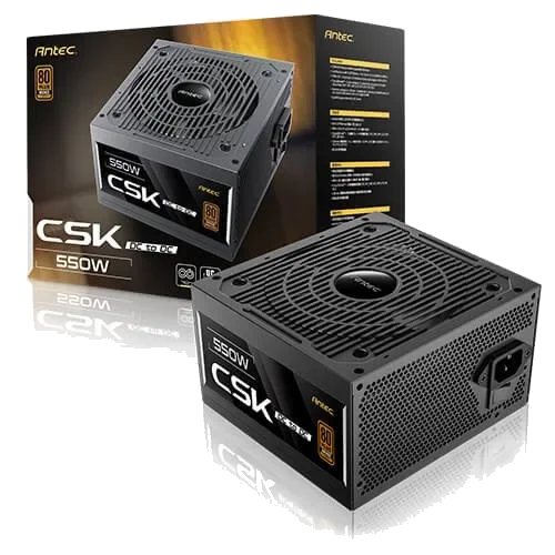ספק כוח Antec CSK 550DC 550W ATX Non-Modular PSU 80 plus Bronze