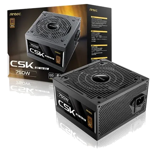 ספק כוח Antec CSK 750DC 750W ATX Non-Modular PSU 80 plus Bronze