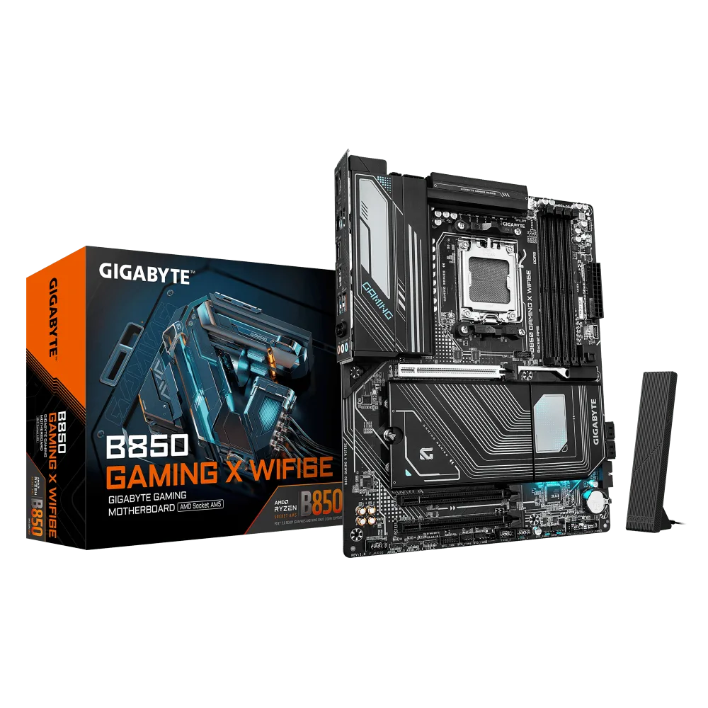 לוח אם GIGABYTE B850 GAMING X WIFI6E ATX DDR5 AM5 BT 2.5 GBE LAN