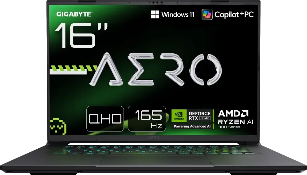 מחשב נייד GIGABYTE AERO X16 2WH R9 HX370 32GB DDR5 1TB 5070 WIN11